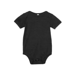 Bella + Canvas Baby Jersey Short Sleeve Onesie (18-24 Months) (Dark Grey Heather)