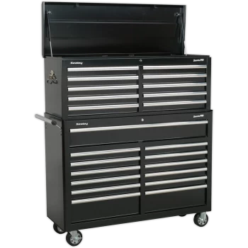 Sealey Superline Pro 23 Drawer Roller Cabinet and Tool Chest Black