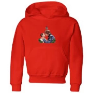 Star Wars Mistletoe Kiss Kids Christmas Hoodie - Red - 7-8 Years