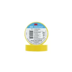 3M TEMFLEX 165 15MM X 10M VINYLELECTRICAL TAPE YELLOW - EU- you get 100