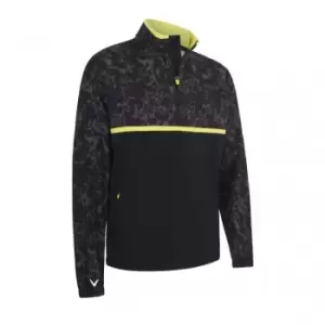 Callaway ABSTRACT CAMO PRINT WIND 1/4 ZIP JACKET CAVIAR - L