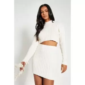 I Saw It First Cable Knit Cropped Jumper - White