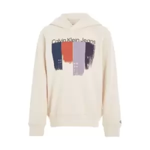 Calvin Klein Jeans Placed Brushstrokes Hoodie - Grey