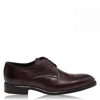 Reiss Ros Brogue Derby Shoes - Bordeaux