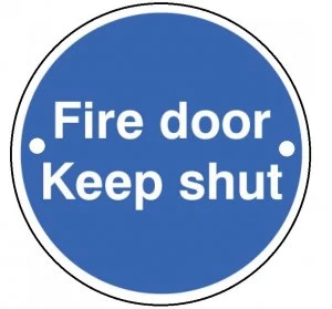 Wickes FD118 Fire Door Keep Shut Safety Sign - 70mm PVC