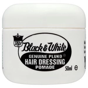 Black and White Genuine Pluko Hair Dressing Pomade 50ml