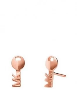 Michael Kors Rose Tone Mk Stud Earrings