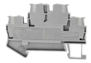 Phoenix Contact Grey STTB 1.5 Double Level Terminal Block, 28 16 AWG, 0.08 1.5mm, 500 V