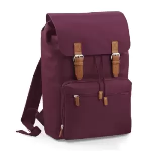 Bagbase Heritage Laptop Backpack Bag (Up To 17" Laptop) (One Size) (Burgundy)