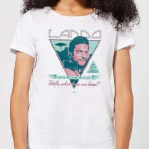 Star Wars Lando Rock Poster Womens T-Shirt - White - XL