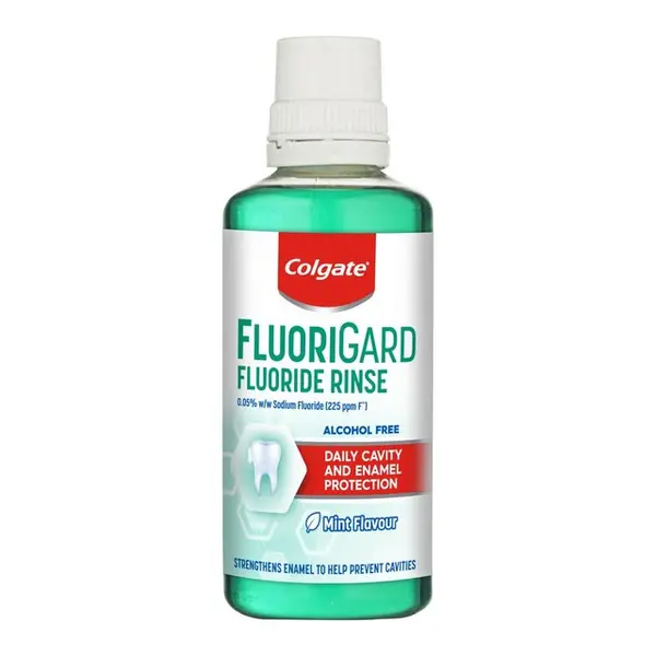 Colgate Fluorigard Fluoride Rinse Alcohol Free Mint Flavour Mouthwash 400ml