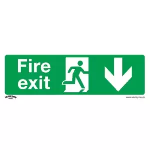 Safety Sign - Fire Exit (Down) - Rigid Plastic