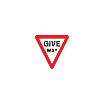 Give Way Post-fix Class 2 Reflective Aluminium Sign - 680 X 600MM - Sitesafe