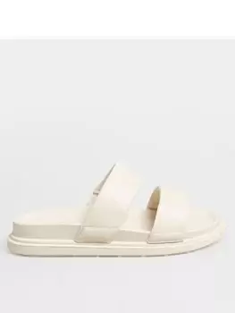 Yours Extra Wide Fit Two Strap Colour Drench Cleated Sandal White, Size 6Eee, Women