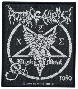 Rotting Christ Black Metal Patch Black white