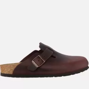 Birkenstock Mens Boston Oiled Leather Mules - Habanna - UK 11.5