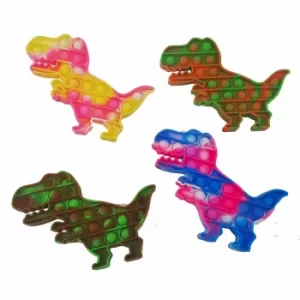 Push Popper Tie Dye Fidget Toy Dinosaur Assorted