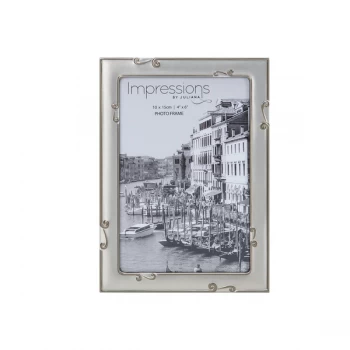 4" x 6" - IMPRESSIONS Aluminium Photo Frame Pewter Finish