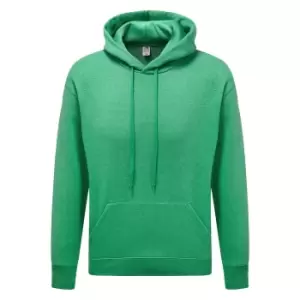 Fruit of the Loom Mens R Hoodie (M) (Green Heather)