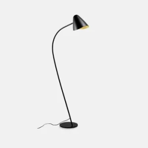 Organic Floor Lamp Black Golden 1x E27