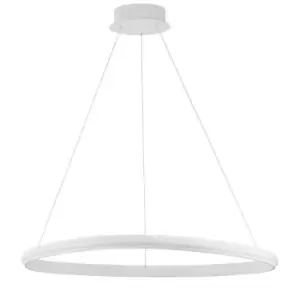 Merano - Carlsbad Integrated LED Pendant Ceiling Light Dimmable Sandy White Aluminium LED 32W 1770Lm 3000K