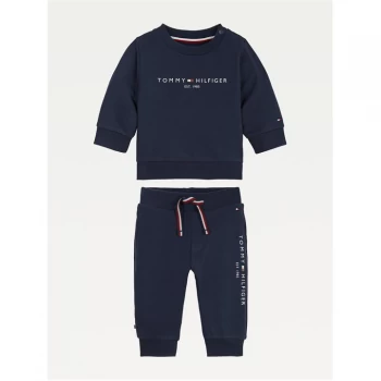 Tommy Hilfiger Essential Crew Neck Jogger Set - Navy C87