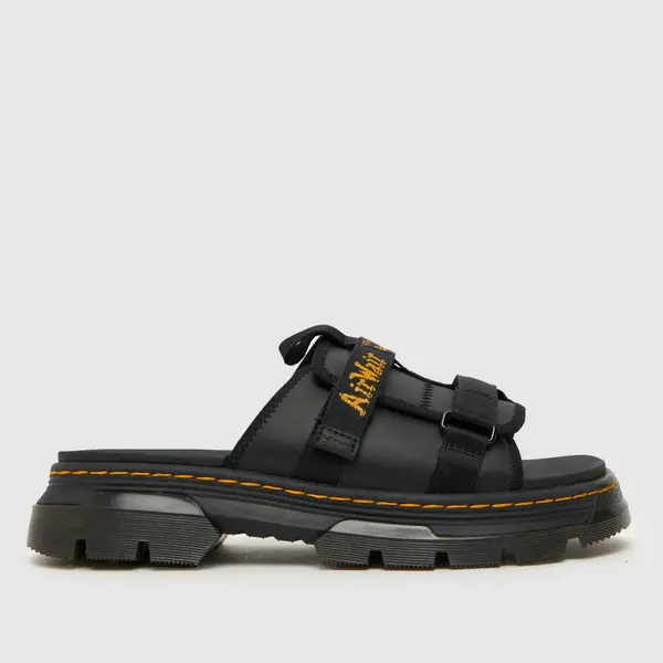 Dr. Martens Ayce II Leather and Webbing Slide Sandals - UK 8