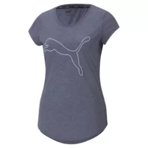 Puma Heather Cat T Shirt Womens - Blue