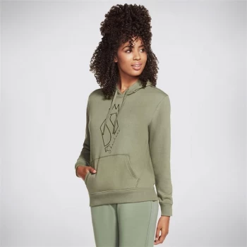 Skechers Gunmetal Diamond Crown Hoodie Ladies - Green