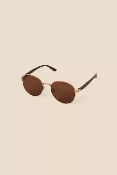 Hammered Metal Frame Sunglasses