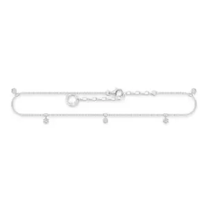 THOMAS SABO Silver Zirconia Drop Anklet