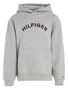 Tommy Hilfiger Boys U Hilfiger Arched Hoody - Grey, Size 5 Years