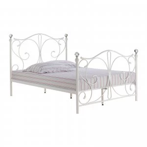 Other Florence White Double Bed METAL