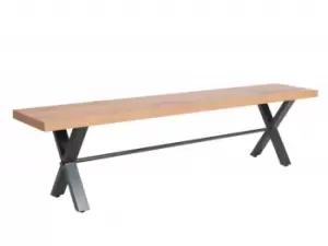 Kenmore Dyce 180cm Oak and Black Dining Bench