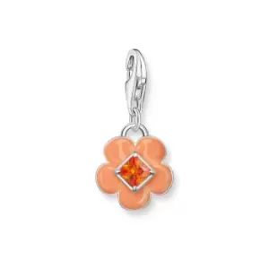 THOMAS SABO Silver CZ Orange Flower Charm