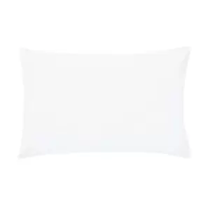 Peacock Blue Hotel 220 Thread Count Plain Dye Pair of Standard Pillowcases, White