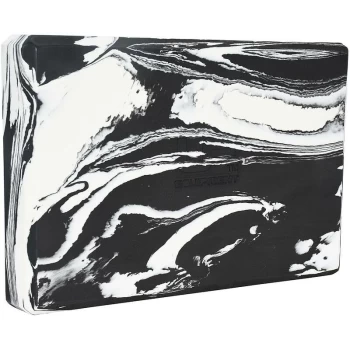 Urban Fitness Marbled Yoga Block - Black/White