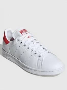 adidas Originals Stan Smith - White/Red, Size 8, Women