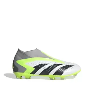 adidas Predator Accuracy + Firm Ground Football Boots Juniors - White