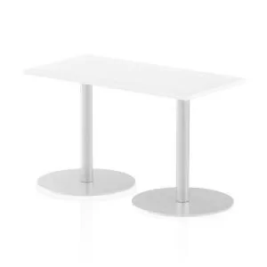 Italia Poseur Table Rectangle 1200600 Top 725 High White