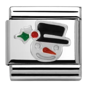 Nomination CLASSIC Silvershine Christmas Snowman Charm 330204/11