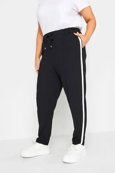 Yours Side Stripe Joggers Black