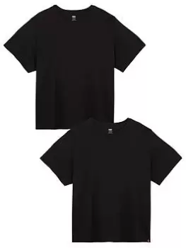 Levis Levis Big & Tall Small Logo 2 Pack T-Shirt - Black, Size 4XL, Men