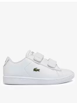 Lacoste CARNABY EVO BL 21 1 SUI WHT/WHT, White, Size 9 Younger