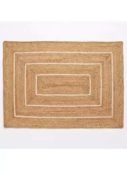 Prestbury Natural Border Braided Rug 120 x 170cm