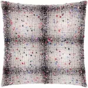 Connie Check Cushion Grey/Black, Grey/Black / 45 x 45cm / Polyester Filled