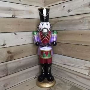 86cm Resin Nutcracker Ornament Soldier with Drum For Christmas Display