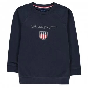 Gant Shield Logo Sweatshirt - Navy 433