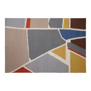 Multi Colour Abstract Handcrafted Rug