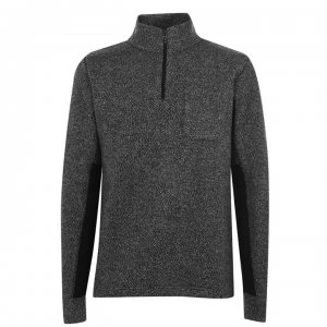 Calvin Klein Rib Zip Top - Charcoal BD2